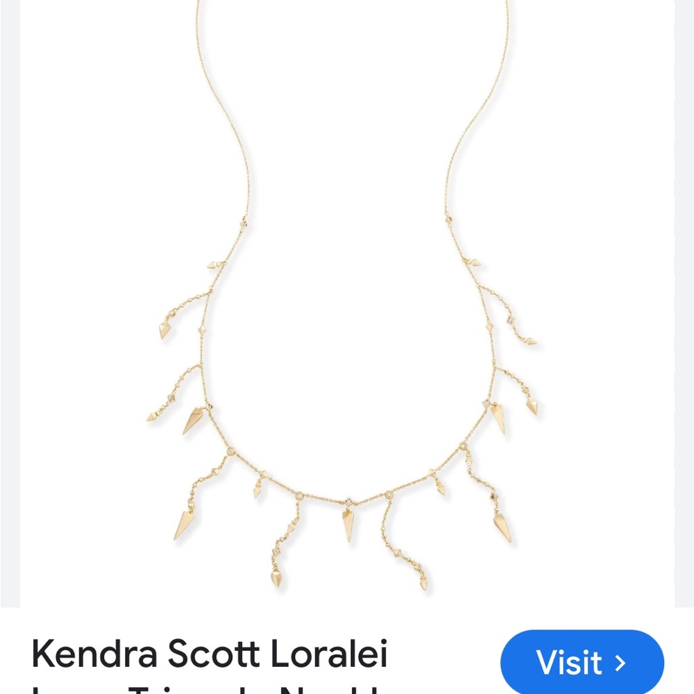 NWOT Kendra Scott Loralei Triangle Gold Necklace